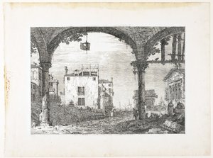 La Portique à la Lanterne, plaat uit Vedute, altre presse da i loughi, altre ideate, 1740-1745